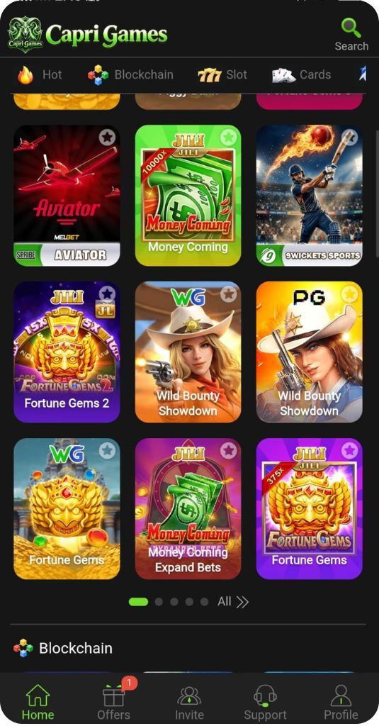 capri games app