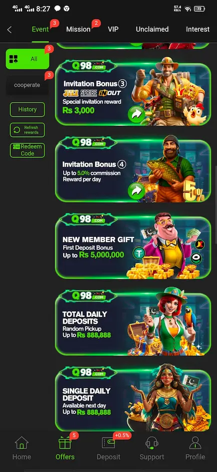 q98 game real app